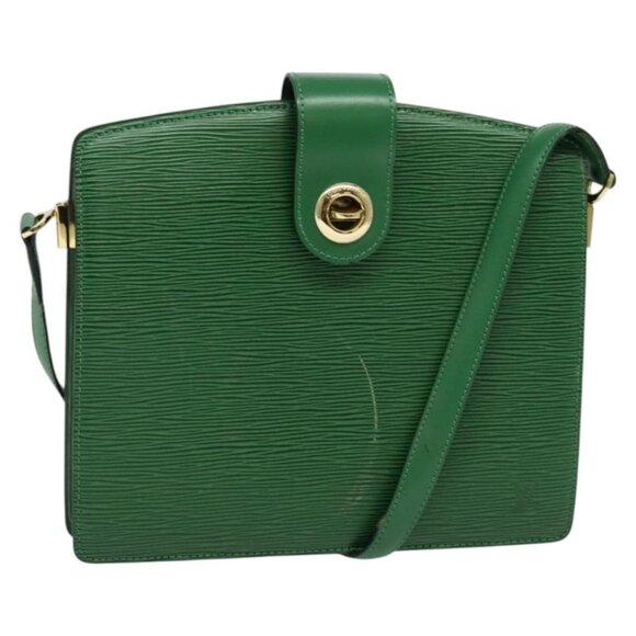 Authentic LOUIS VUITTON Epi Capuchin Shoulder Bag Green M52344 LV